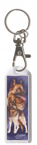 DESIGNER Schlüsselanhänger - 2 Schäferhunde - Collection Bötzel - Gr. ca. 70x25mm - 13115