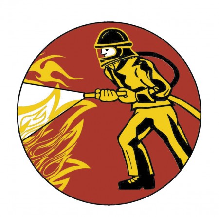 PVC Aufkleber - Achtung - Feuerwehr - 307723 - Gr. ca. 9 cm
