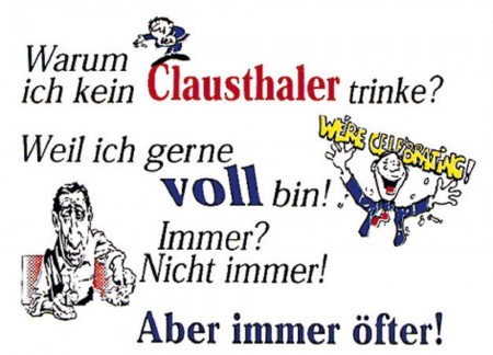 PVC Aufkleber Fun Auto-Applikation Spass-Motive und Sprüche - Clausthaler - 303454 - Gr. ca. 12 x 8 cm