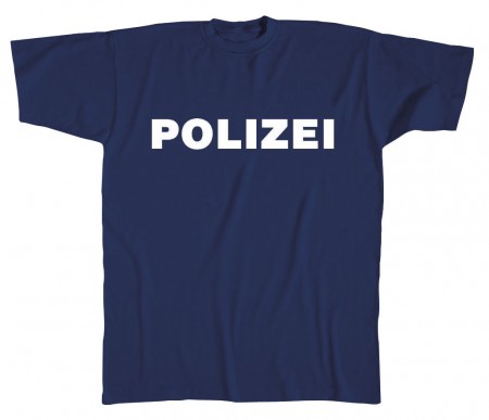 T-Shirt unisex mit Aufdruck - POLIZEI - 08125 - Gr. S