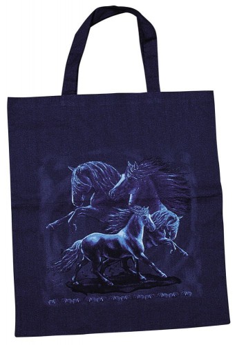Baumwolltasche Pferd - RAYS BLUE FANDANGO - 08871 Gr. ca. 38 x 41 cm