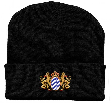 Hip-Hop Mütze Bayern Emblem Wappen Löwen 56547 schwarz