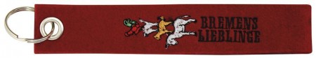 Filz-Schlüsselanhänger mit Stick Bremens Lieblinge Gr. ca. 17x3cm 14217 rot