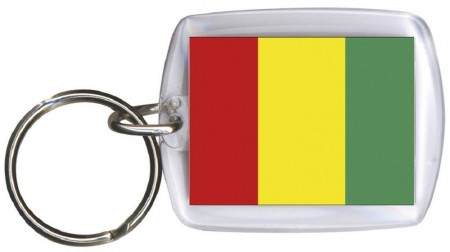 Schlüsselanhänger Anhänger - GUINEA - Gr. ca. 4x5cm - 81060 - WM-Länder