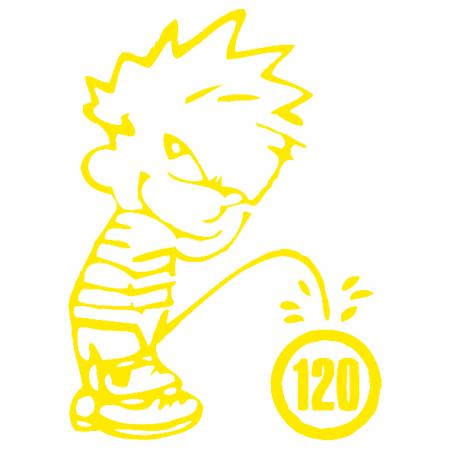 Pinkelmännchen Applikations-Aufkleber - Tempolimit 120 - 303637 Gr. ca. 15cm