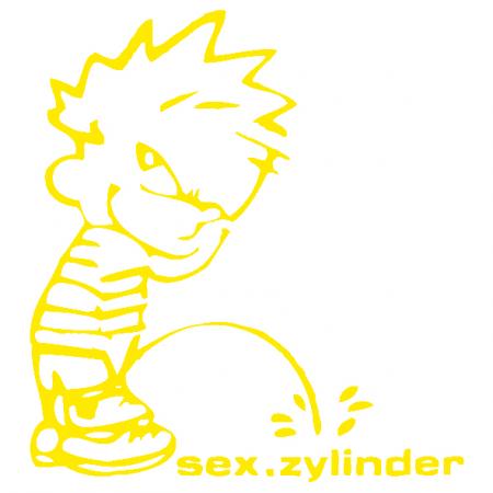 Pinkelmännchen Applikations-Aufkleber - sex.zylinder - 303605 Gr. ca. 15cm