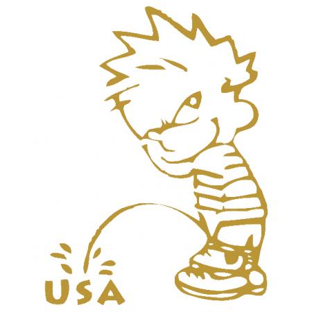 Pinkelmännchen Applikations-Aufkleber - USA - 303628 Gr. ca. 15cm