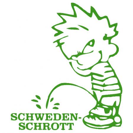 Pinkelmännchen Applikations-Aufkleber - Schweden-Schrott - 303609 Gr. ca. 15cm