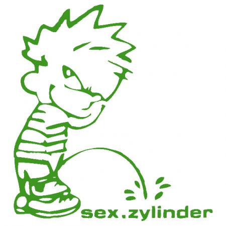 Pinkelmännchen Applikations-Aufkleber - sex.zylinder - 303605 Gr. ca. 15cm