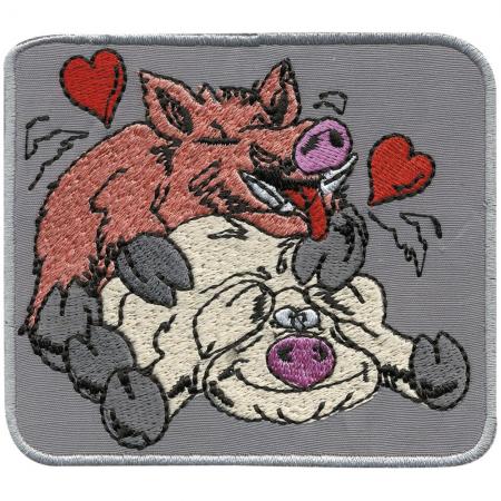 Aufnäher Spass - Ferkel Sau - 00967 - Gr. ca. 8cm x 8cm