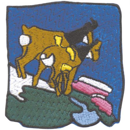 Aufnäher - Ziegenbock Ziegen - 03202 - Gr. ca. 6,5cm x 4,5cm