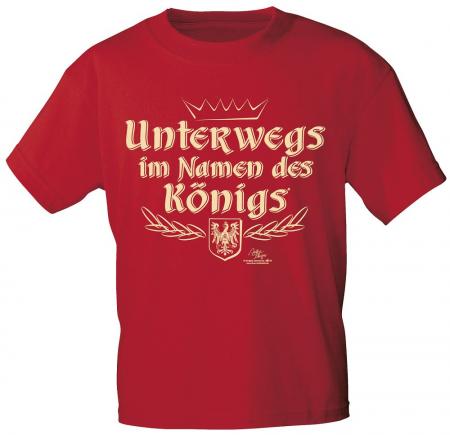 T-Shirt mit Print - Unterwegs im Namen des Königs - 09746 rot - Gr. XXL