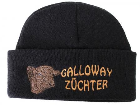 Hip-Hop Mütze mit Einstickung - Galloway Züchter - 50920 schwarz