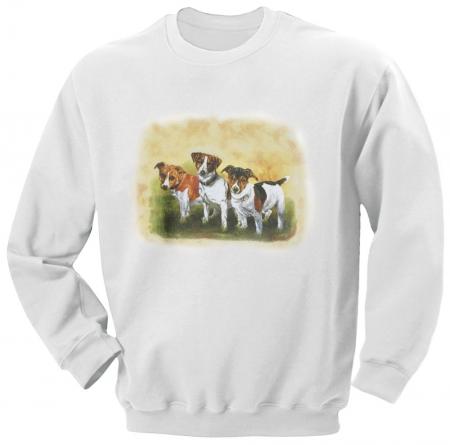Sweatshirt mit Print - Jack Russel - 10106 weiß ©Kollektion Christina Bötzel Gr. S-2XL