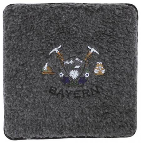 Schurwoll Sitzkissen mit Einstickung - Bayern - 30023 Gr. ca. 50 x 50 cm