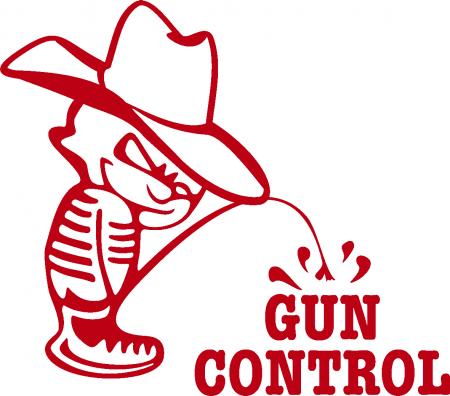 Pinkelmännchen Applikations-Aufkleber - Gun Control - 303659 Gr. ca. 15cm