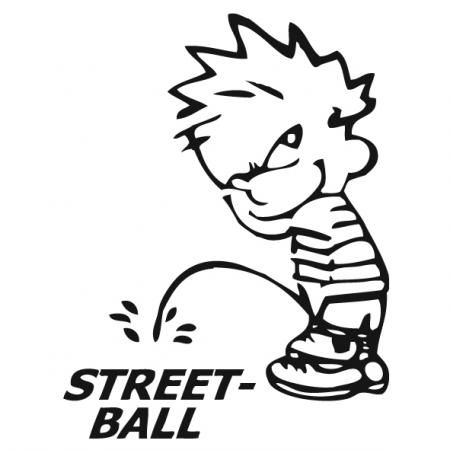 Pinkelmännchen Applikations-Aufkleber - Streetball - 303655 Gr. ca. 15cm