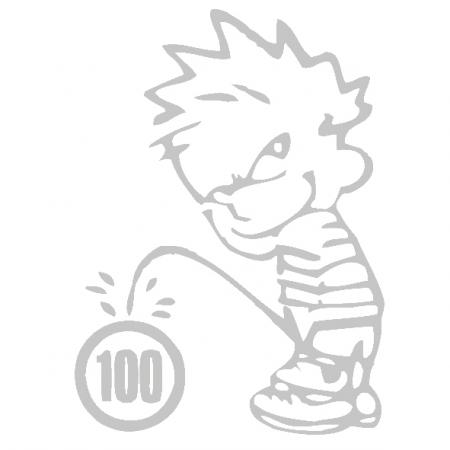 Pinkelmännchen Applikations-Aufkleber - Tempolimit 100 - 303636 Gr. ca. 15cm