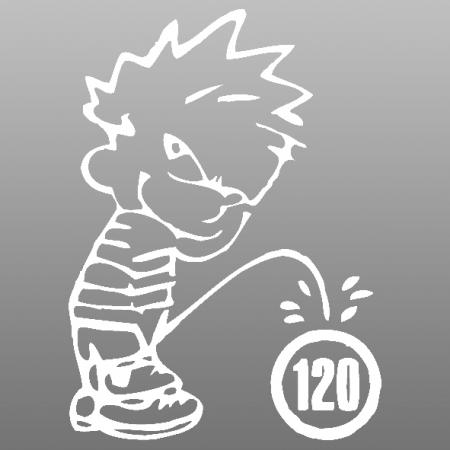 Pinkelmännchen Applikations-Aufkleber - Tempolimit 120 - 303637 Gr. ca. 15cm