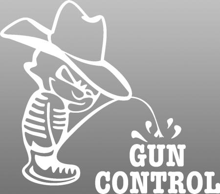 Pinkelmännchen Applikations-Aufkleber - Gun Control - 303659 Gr. ca. 15cm