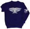 Sweatshirt mit Print - Tattoo Drache - 09031 - versch. farben zur Wahl - Gr. S-XXL blau / L