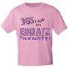 T-Shirt mit Print - 365 Tage im Einsatz Feuerwehrfrau - 09308 - Gr. S