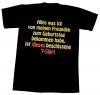T-Shirt mit Print - ..Zum Geburtstag bekommen habe... - 09341 schwarz - Gr. S-XXL