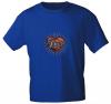 T-Shirt unisex mit Aufdruck - HERZ DAME - 09363 Blau - Gr. M