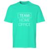 T-Shirt Unisex mit Print - TEAM HOME OFFICE - 09987 Gr. türkis / XL