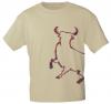 T-Shirt mit seitlichem Motivdruck  - Bulle - 10486 cremefarben - Gr. M