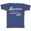 T-Shirt Sprücheshirt Apportieren kann er macht er aber nicht 10576 blau Gr. S-2XL