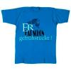 T-Shirt Sprücheshirt Hundepfote Er hat schon gefrühstückt 10581 royalblau Gr. S-2XL