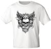 T-Shirt mit Print Totenkopf Skull Reckless 10834 weiß Gr. L