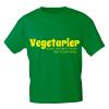 T-Shirt mit Print - Vegetarier essen meinem Essen das Essen weg - 10859 grün - Gr. S-XXL