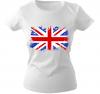 Girly-Shirt mit Print Flagge Fahne Union Jack Großbritannien G12122 Gr. weiß / XXL