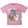 Kinder T-Shirt mit Print - Einhorn Schloß Zauber - 12430 versch. Farben Gr. 110-164