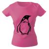 Girly-Shirt mit Print - Pinguin - versch. farben zur Wahl - 12479 - rosa / L
