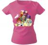 Kinder Girly-Shirt mit Print - 3 Clowns - 12764 versch. Farben
