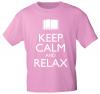 T-Shirt mit Print - Keep calm and Relax - 12906 - versch. Farben zur Wahl - Pink / XL