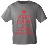 T-Shirt mit Print - Keep calm and love Frankfurt - 12908 - versch. Farben zur Wahl - S-XXL