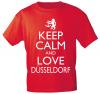 T-Shirt mit Print - Keep calm and love Düsseldorf - 12909 - versch. Farben zur Wahl - Gr. S-2XL