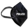 1 FFP2 Maske in Schwarz Deutsche Herstellung - POLIZEI - 15375