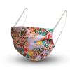 Baumwollmaske mit zertifiziertem Innenvlies - Ornamente Blumen - 15628 + Gratiszugabe
