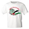 T-Shirt mit Print - Free Palestine We´re Invincible - 15778 weiß Gr. S-2XL