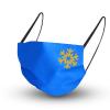 Baumwollmaske in ROYALBLAU mit Innenvlies - Eiskristall Schneeflocke - 15971 + Gratiszugabe