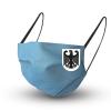 Baumwollmaske in GRAUBLAU mit Innenvlies - Deutschland Adler - 15982