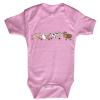 Babystrampler mit Print - Ferkel Schaf Kuh Esel - 08488 rosa Gr. 0-6 Monate