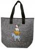 Filztasche mit Einstickung - Bremer Stadtmusikanten Motiv 2 - 26227 Shoppertasche Gr. ca. 46,5cm x 39,5cm