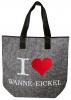 Filztasche mit Einstickung - I Love Wanne-Eickel - 26240 Shoppertasche Gr. ca. 46,5cm x 39,5cm