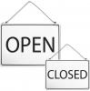 Wendeschild inkl. Kette - Open - Closed - Gr. ca. 30 x 20cm - 309606